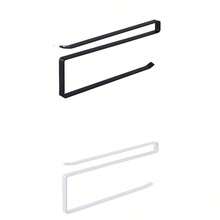 1pc White Iron Paper Towel Holder, Kitchen Storage Rack, No Drilling Required, Wall-Mounted Kitchen Paper Towel Rack, Suitable For Kitchen, Bathroom, Cabinet, Cupboard, Hanging Paper Towel Rack, Kitchen Organization Rack, No Drilling Iron Storage Rack - Multicolor - View 12