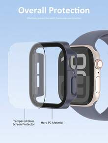 Bộ 2 ốp bảo vệ chống nước tương thích với Apple Watch. Thiết kế 3 trong 1 với khung PC cứng, miếng dán màn hình cường lực và vòng đệm chống nước, cung cấp khả năng bảo vệ toàn diện chống nước, va đập và trầy xước. Tương thích với các mẫu Ultra/11/10/9/8/7/6/5/4/SE, kích thước 40/41/42/44/45/46/49mm. Dễ dàng lắp đặt, cảm ứng nhạy, phù hợp cho cả nam và nữ. - Xám xanh - Xem 3