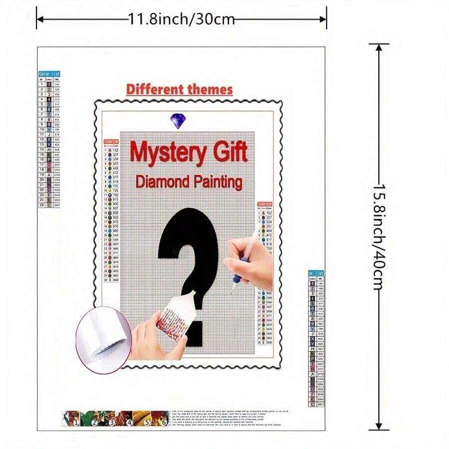 6pcs DIY 5D Mysterious Diamond Painting Kit, Painting And Craft Supplies, Equipped With Unique Round Gemstones, Diamond Painting Canvas Set, Used For Wall Decoration, With Bonus Diamond Painting Accessories - An Ideal Choice For Home Decoration, Sent In Multiple Sizes, Suitable For Birthdays, Valentine's Day, New Year Gifts ﻿