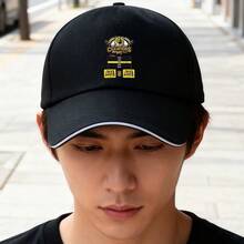 A sports cap with the black Champions logo, featuring fashionability and suitable for summer. breathable large head around fashionable low cap retro unisex low cap sports baseball cap ball cap graphic print visual small head around snapback Baseball cap snapback cap Duckville cap duck cap - ブラック - チェックする 4