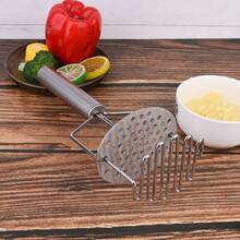 Outdoor Kitchen Stainless Steel Double-Layer Potato Masher Double-Layer Manual Masher Potato Tool Press Manual Masher 1PC - Silver - View 2