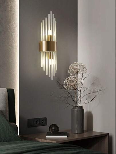 1PC/ Moderne Gold/Black Crystal Wand Lamp, Stainless Steel Base, High Quality Shine Lamp Body, Cafe, Living Room, Bedroom, Villa Home Room ative Lighting Fixture view 9