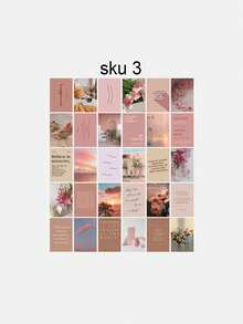 30pcs/Set Exquisite Scenic Pattern Postcards, With Different Pattern Designs Wall Decoration Cards, Including Stylish Postcards With Inspirational Slogans, Suitable For Decorating Dormitory Walls And Home Walls.