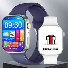 2025 Silicone Strap Smart Watch For Men, 2.02" HD Screen, Call Answering/Dialing, Step Counting, Calorie Tracking, Multi-Sport Modes, Incoming Call/Message Alerts, Full-Screen Touch For Android/IOS, Elegant Gift