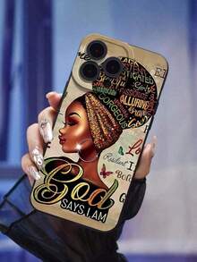 Unique Precise Angel Eye Sandblasted Phone Case, With Letter Pattern, Texture, Designed Specifically Compatible With Apple 15 14 13 12 11 XS XR X 7 8 Plus Pro Max Mini Waterproof Shockproof Anti-Fall Scratch ResistantFOR-YOUR-BELOVED-PHONE Christmas Gifts Christmas Gifts - 1pc - View 3