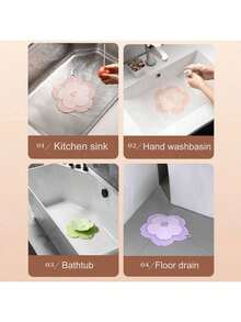 1 chiếc bọc nắp bồn cầu silicon họa tiết hoa anh đào, khử mùi và chống côn trùng, thiết kế vừa vặn mềm mại, phù hợp cho bồn rửa nhà bếp, phòng tắm, trang trí nhà cửa dịp Giáng sinh, mùa thu và mùa tựu trường. - Nhiều màu - Xem 6