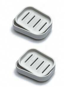 4pcs/2pcs/1pc No Drill Vertical Soap Dish Holder, Bathroom Washroom Lotus Suction Cup Wall Mount Soap Rack - Multicolor - View 8