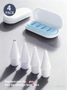 升级版 6 支装 Apple Pencil 笔尖替换装，带透明收纳盒，不易磨损，笔尖纤细精准，金属材质，兼容 Apple Pencil 第一代/第二代/USB-C/iPad Pro Pencil