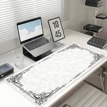 XXL Ornate Floral Vintage Gaming Mouse Pad - Desk Mat With Non-Slip Rubber Base, Stitched Edges & Smooth Surface For Office, PC Gaming, Keyboard & Mouse - Elegant Desk Decor Gift For Gamers, Men, Women, Mouse Pads For Desk - 80x40cm(31,4x15,7in) - Xem 8