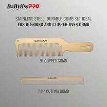 BaBylissPRO B0848FWTW1 Barberology GoldFX Juego de peine de metal(Set de 2 piezas Oro) - Multicolor - Ver 4