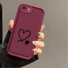 Shockproof, Anti-Slip, Lightweight And Durable Stain-Resistant Phone Case For IPhone 5/5s/SE/6/6 Plus/6S/6S Plus/7/8/SE (2020)/SE (2022)/16e/SE 4,Suitable For IPhone 17 Air - 酒紅色 - 查看 6
