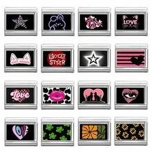 1 chiếc vòng tay tự làm từ ảnh ghép, trang trí bằng hình ngôi sao năm cánh, trái tim, bướm và hoa, thích hợp cho Giáng sinh, Năm mới, Halloween, Ngày Valentine, thiết kế quyến rũ, trang sức thép không gỉ, sản phẩm địa phương, thiết thực và thời trang, phong cách Giáng sinh, trang trí Giáng sinh, gợi ý trang phục dự tiệc, quà tặng Giáng sinh, trang trí nhà cửa Giáng sinh, phong cách đen thanh lịch, phụ kiện Halloween, mọi mùa, trường học, tiệc tùng, lễ tốt nghiệp. - M293945 - Xem 7