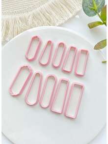 5Pcs Basic Polymer Clay Cutters Set, Essentials Clay Earring Cutters For Polymer Clay Jewelry Making, Polymer Clay Stud Earring Making Tool, Clay Jewelry Making Kit, Made By PLA - Basic - View 5