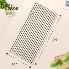 - Toallas de mano a rayas blancas y negras para bao, decoracin de cocina clsico, uso de invitados, adultos y nios, algodn natural, 14x 29 pulgadas - Negro - Ver 6