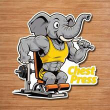 3英寸独特卡通动物健身贴纸 - 防水、可移除PVC材质，图案鲜艳，非常适合装饰手机壳、笔记本、滑板、移动电源、保温杯、笔记本电脑、水瓶、行李箱、自行车、头盔、吉他、铅笔盒、电动滑板车、背包和钥匙扣 - 非常适合儿童和青少年个性化定制日常用品