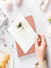 5/10pcs Beautiful Floral Invitations, Bridal Party Birthday, Wedding, Engagement, Bridal Shower, Anniversary, Birthday Party, Housewarming Party, Retirement Party, Graduation Party - Multicolor - View 6