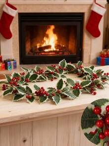 Guirlanda de Natal realista de pinheiro Norfolk de 190 cm (75 polegadas) - Guirlanda verde artificial, adequada para decoração interna e externa, perfeita para varanda, parede, janela e sacada, decoração natalina para casa, guirlanda para sacada - design de pinheiro - textura realista, guirlanda para sacada, decoração de Natal, decoração de Natal com planta artificial para decoração de ambientes. - Multicolorido - Ver 8