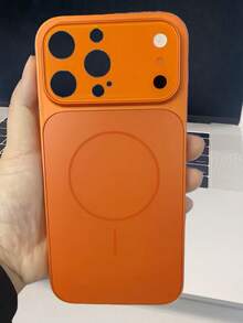 Magnetic Instant For IPhone 17-Style Upgrade: Original Large Window Magnetic Case Compatible With Iphone 17/ 16/ 15/ 14/ 13 Air/ 17 Pro Max – Wireless Charging Compatible, Matte Texture - Orange - View 23