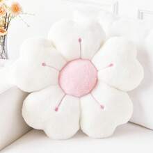 1pc, Daisy Flower Plush Pillow - Comfortable And Cute Bed And Sofa Decorative Cushion, White/Pink Soft Fabric Floor Seat Cushion, 13.7inch Piece, No/3 Piece Set - 粉紅色單件 - 查看 5