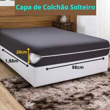 Mattress Cover With Zipper, Mesh Fabric - Grey - View 4