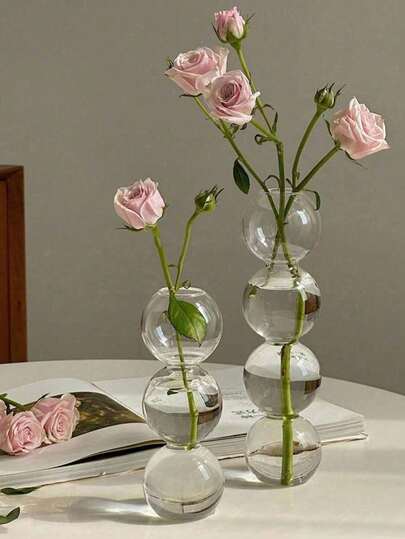 Multi-Size Glass Flower Vase, Suitable For Daily Home Decor, Holiday Decoration, Housewarming Gift, Girlfriends Gathering, Autumn Tabletop Refresh, Versatile For All Seasons, Effortlessly Create An Elegant Floral Arrangement Atmosphere