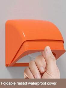 1个装开关插座防水盖，浴室防溅盒，透明自粘式插座保护套，耐用塑料材质，保障家居及浴室安全，防溅墙壁开关插座保护盖，浴室配件