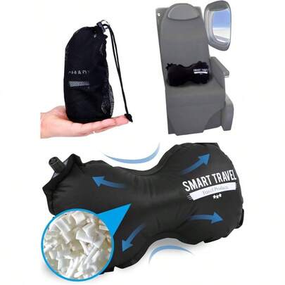 SmartTravel Lumbar Pillow Inflatable Lumbar Support Pillow Pillows Airplane Long Flight Essential Women Men