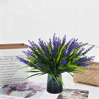 Artificial Greenery Stems Faux Lavender Ear Of Wheat Fake Plants For Vase Home Garden Decorations