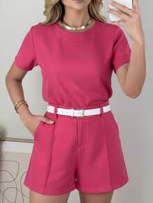 Women's Tailored Set - Premium Style And Comfort - 玫瑰紅 - 查看 4