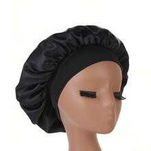 2 Piezas/1 Pieza Gorro de seda para dormir, gorros de satén, gorro de dormir de seda con banda elástica suave, envoltura de cabello de seda para cabello rizado