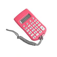 1pc Colorful Calculator - Portable With Lanyard - Suitable For Exams And Office Use - Multicolor - View 10