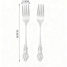 2/3/4 Pieces Set Stainless Steel Cake Cutlery Set With Floral Handle, Professional Cake Cutting Tool, Wedding Gift - Multicolor - View 13