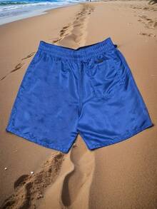 Men's Gym Shorts, High-Stretch, Smooth Tactel Fabric. - Royal Blue - View 1
