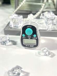 1个便捷电子计数器，带LED灯，透明边缘设计，带闪光灯，百位提醒，教育计数设备，圆形计数器，圣诞节、万圣节、感恩节、游戏礼物 - 彩色 - 查看 8