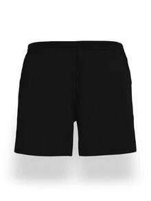 Men's Summer Navy Blue Drawstring Waist Slant Pocket Hawaiian Quick-Dry Double-Layer Mesh Lining Shorts, 3D Printed Fashion Casual Beachwear Swim Trunks - Black - View 5