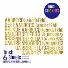 1080PCs Glitter Alphabet Number Stickers - Gold & Silver - 0.5/1 Inch - Sparkly Decals For Guka, Balloons, & Spice Jars 6Sheets - Multicolor - View 22