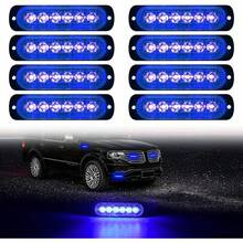 LED Lights Bar 8x White 6 LED Light Caution Construction Hazard Light Bar For Car Truck Van Off Road Vehicle ATV SUV Surface Mount - 8x - View 10