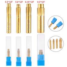 12Blade Regular Short Spiral Drill Bit Hard Alloy Tungsten Steel Drill Bit 5.5/ 5.6/6.35/9mm Sturdy Rifling - Gold - View 5