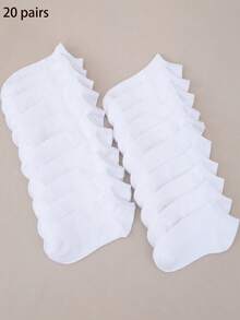 1/5/10/15/20双装混色时尚休闲情侣短袜，四季皆宜