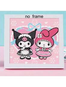 Sanrio Kuromi Children's Crystal Diamond Painting, DIY Handmade Cartoon Anime My Melody Diamond Painting Decor, 5D Diamond Painting Home Interior Decoration