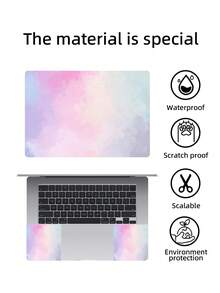 Notebook Gradient Computer Skin Sticker Decal 15.4 Inch 15.6 Inch Laptop Vinyl Skin Sticker Cover Art Protection Laptop (Including 2 Wristband Skin) - Multicolor - View 8