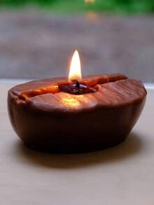 1pc Unique Coffee Bean Shaped Scented Candle, Boutique Fragrance Decor Candle, Coffee Scent, Valentine's Day Gift - Multicolor - View 7