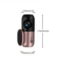 HP Rose Gold Dash Cam, 2560x1440P, 145° Wide Angle, Built-In 32GB Card, WiFi App, Parking Monitoring, Car Camera Recorder - Rose Gold - View 2