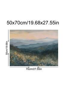 1pc Watercolor Painting Of Cliffs Of Moher, Thistle Flower Pattern, Emerald Isle Wall Art, Irish Coastal Scenery; Modern Floral Art Painting Of Spring Flowers In The Mountains, Suitable For Bedroom, Living Room, Kitchen, Dorm Decor; Ideal Gift For Friends And Family; Wall Art, Wall Decor, Home Decor, Room Decor; Canvas Wall Art, Poster; Framed Wall Art; Frame Options Available