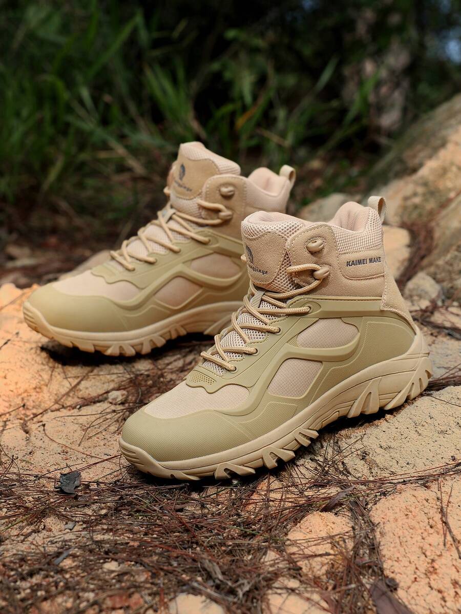 男士军用战术靴，轻便徒步作战靴，耐用透气户外工作摩托车鞋