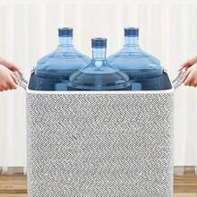 Large Capacity Home Quilt Storage Bag, Movable Living Room/Bedroom Quilt Sorting Storage Basket, Cloth Storage Bag, Nonwoven Fabric Moving Bag, Large Capacity Bedroom Quilt Storage Bag - Grey - View 4