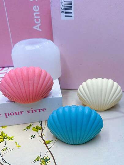 1pc 3D Shell Aroma Candle Silicone Mold DIY Shell Aroma Plaster Home Decor Plaster Diffuser Stone Home Decoration Silicone Mold