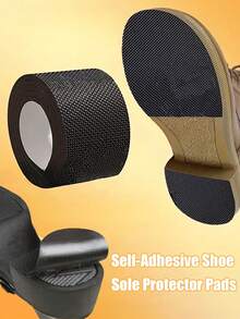 Self-Adhesive Shoe Sole Protector Pads, Noise-Reducing And Wear-Resistant Shoe Sole Repair Stickers, Made Of Adhesive And Non-Woven Fabric, Elegant Design With Sole Protection, Suitable For High Heels, Sneakers, Sandals, Men's Training Shoes, And Running Shoes - Multicolor - View 1