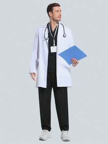 cimmuovere 专业实验服，长袖，白色，男女通用