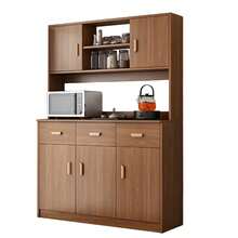 Gabinetes Organizador Cocina Mueble Para Microondas Bufetera Mueble con 5 Puertas - Marrón - Ver 12